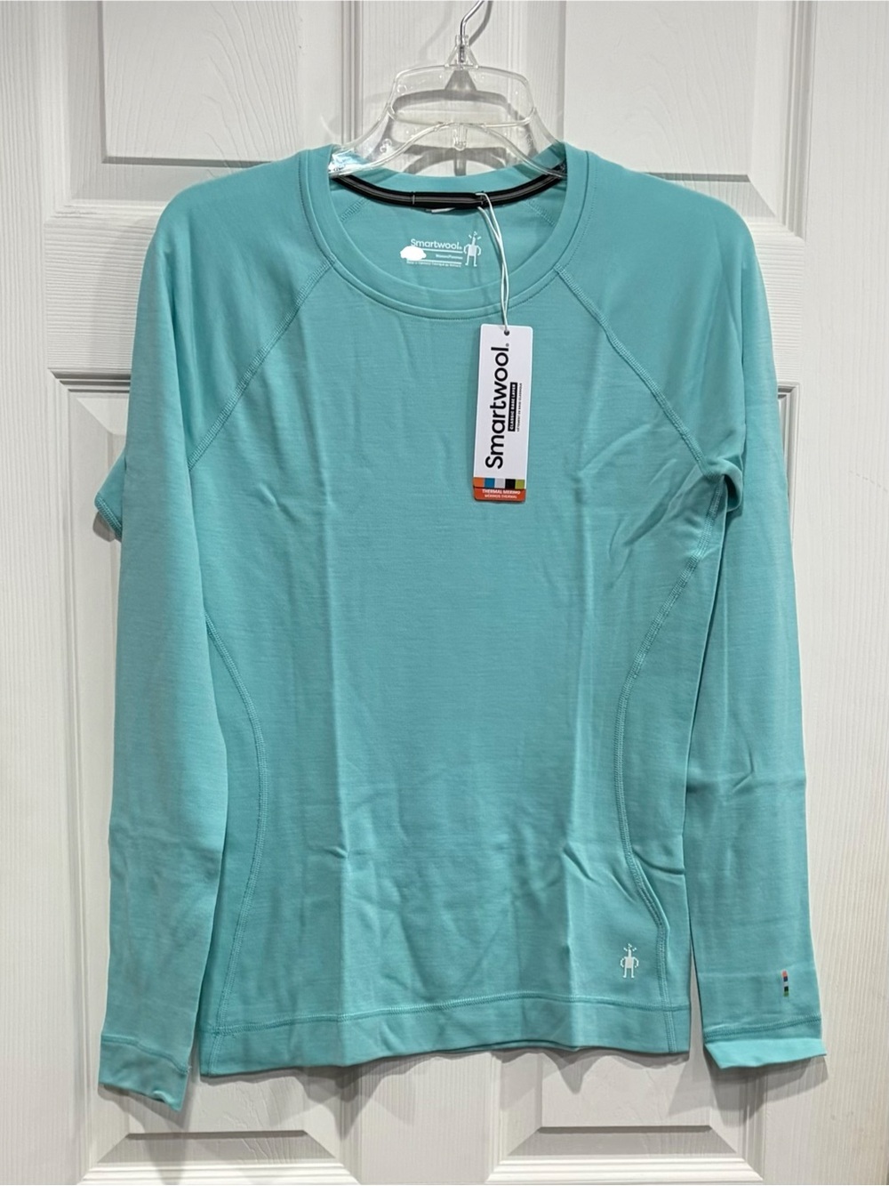 SmartWool Women's Large Classic Thermal Base Layer Top Long Sleeve Teal NWT
